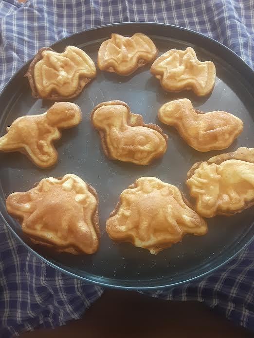 Buttermilk Waffles, dinosaur style
