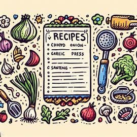 Sketch of a recipe list