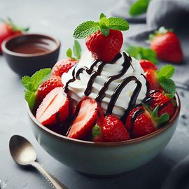 Strawberries with whipped cream