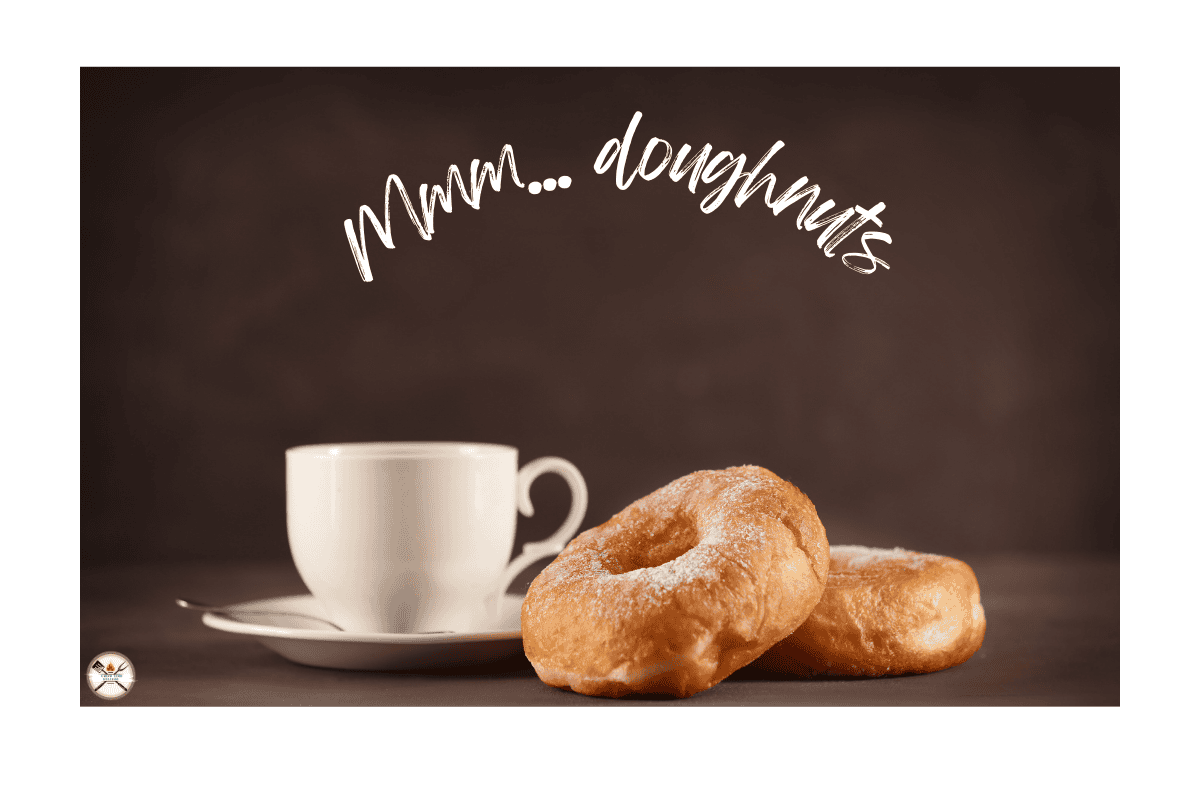 doughnuts and a cup of coffee